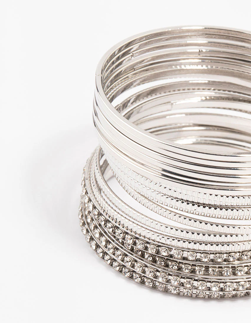 Silver Bangles Multipack - Image 3
