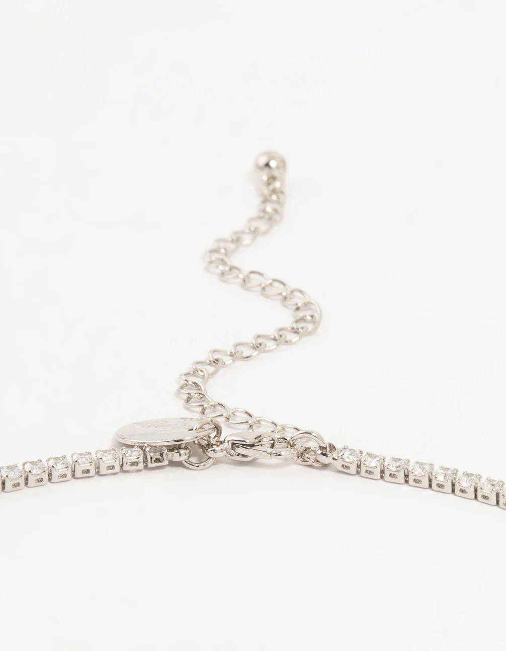 Silver Cubic Zirconia Navette Charm Earrings & Necklace Set - Image 3