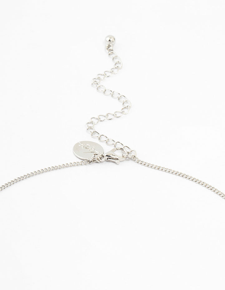 Silver Round Knot Necklace & Earring Set - Image 3