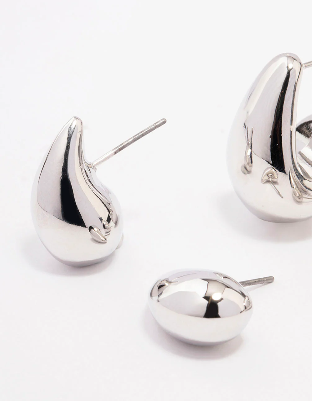 Silver Teardrop Shaped Earring Pack - Image 2