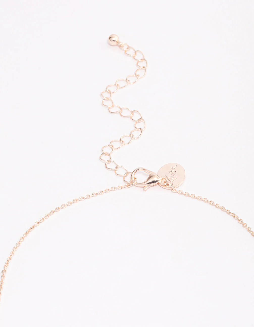 Rose Gold Floating Cubic Zirconia Droplet Necklace & Earring Set - Image 3