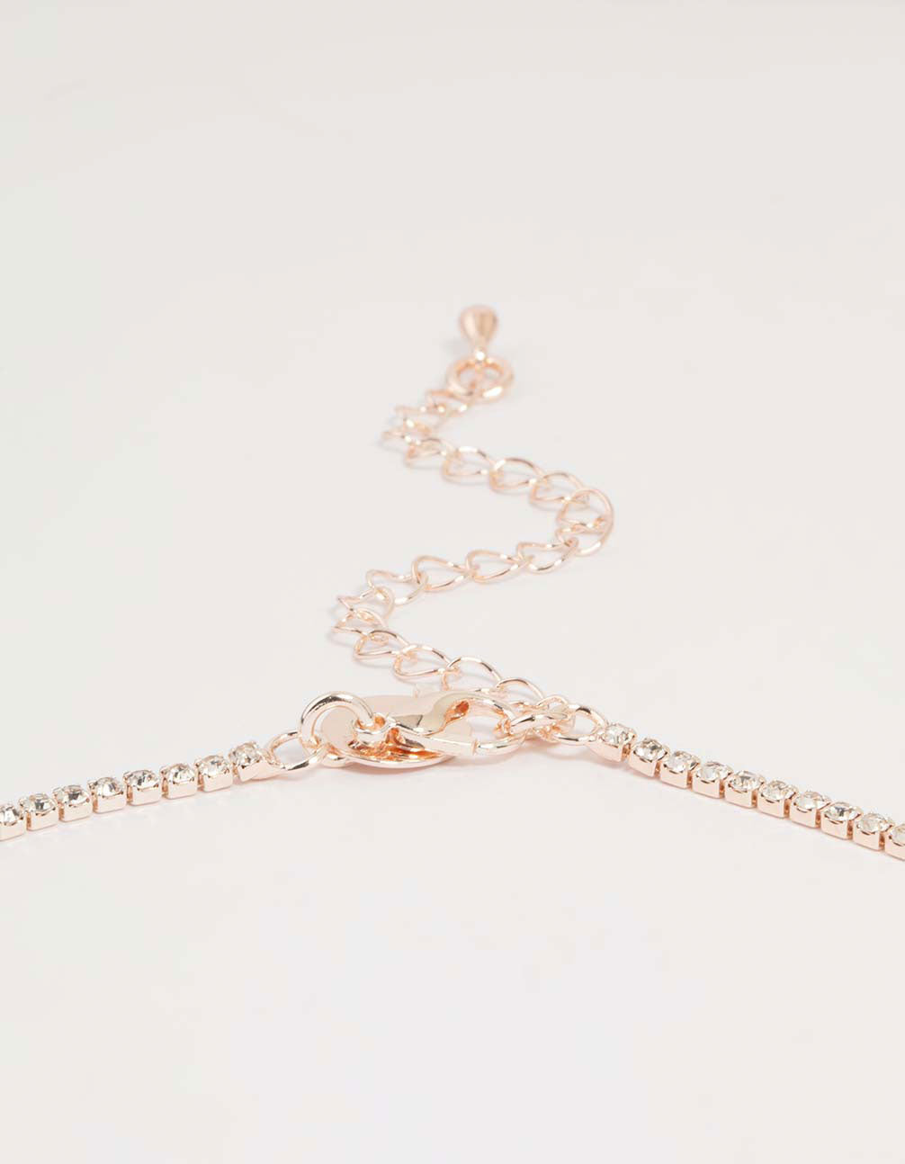 Rose Gold Floral Vine Cascading Necklace & Earrings Set - Image 3