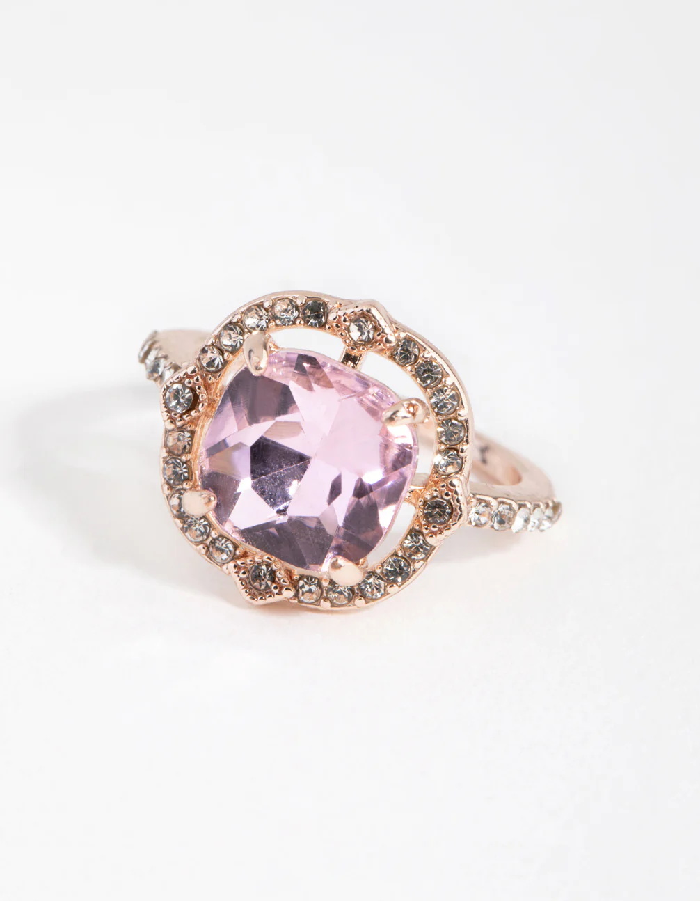 Rose Gold Pink Stone Ring - Image 2