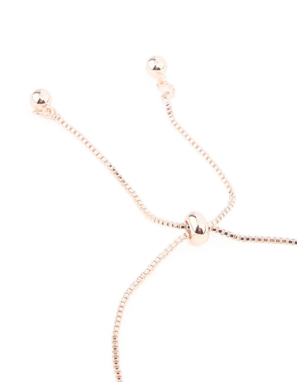 Rose Gold Plated Cubic Zirconia Pink Flower Toggle Bracelet - Image 3