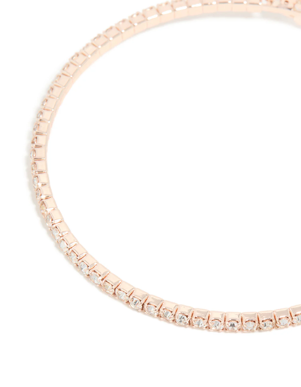 Rose Gold Plated Pink Cubic Zirconia Butterfly Tennis Wrist Cuff - Image 4