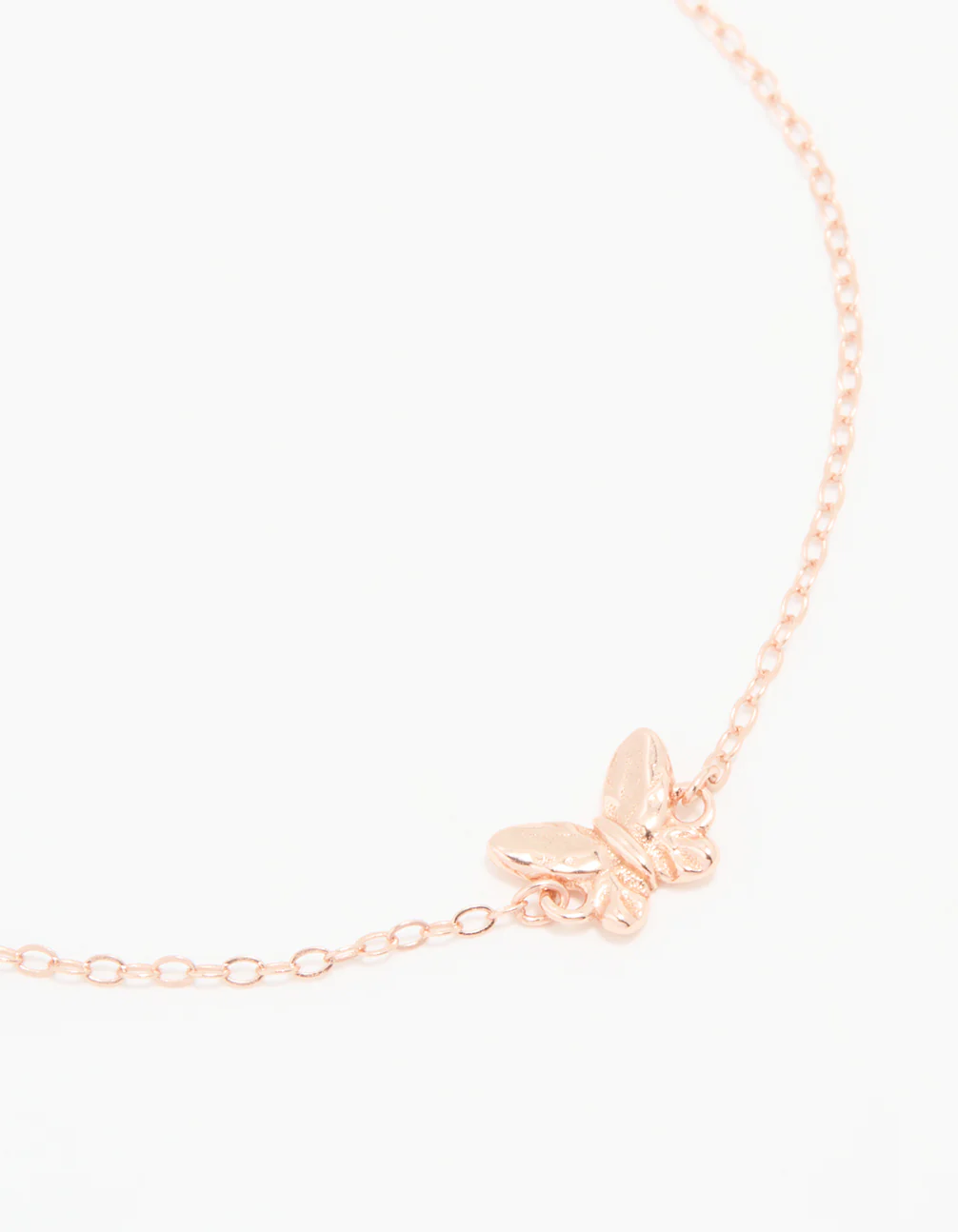 Rose Gold Plated Sterling Silver Butterfly Bracelet - Image 2