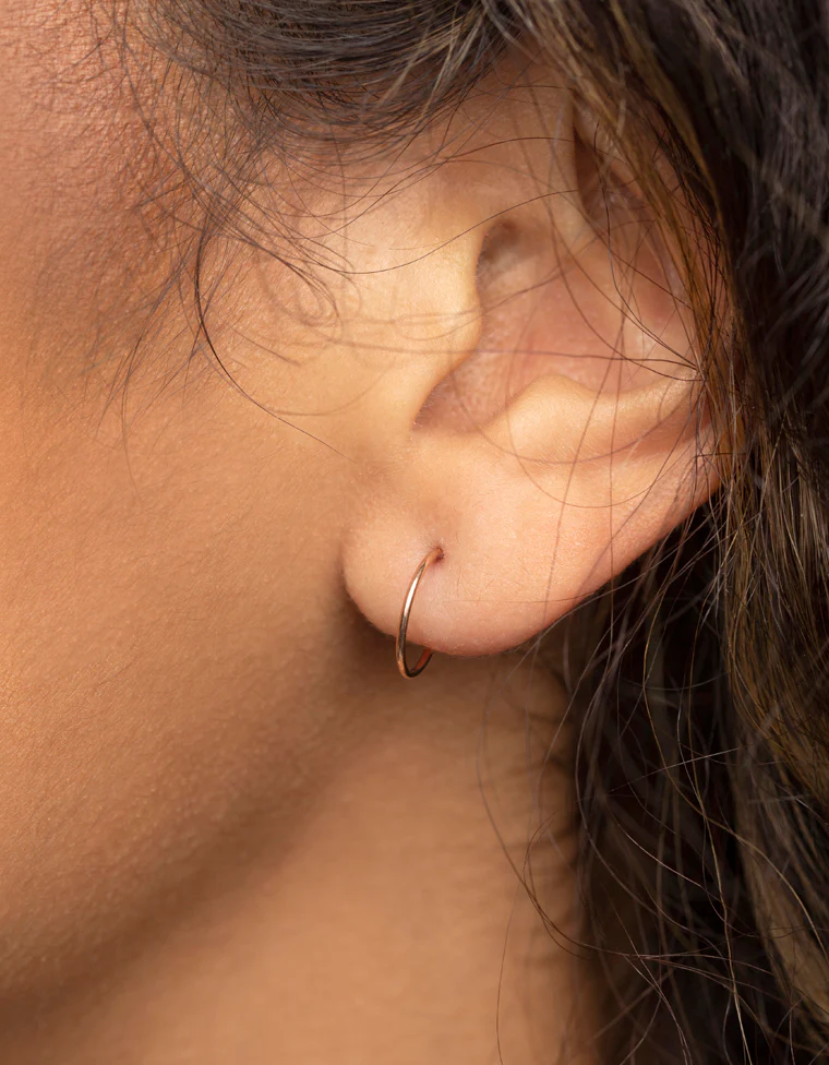 Rose Gold Plated Surgical Steel Sleeper Earrings - Image 2