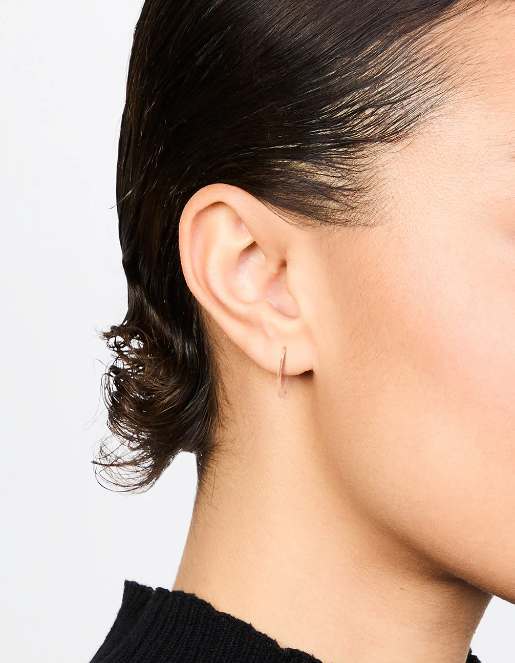 Rose Gold Plated Titanium Sleeper Earrings 16 mm - Image 2