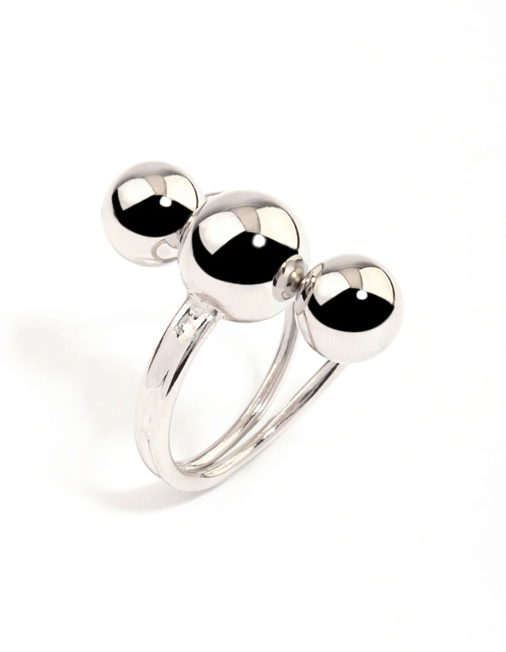 Silver Plated Ball Ring - Image 2