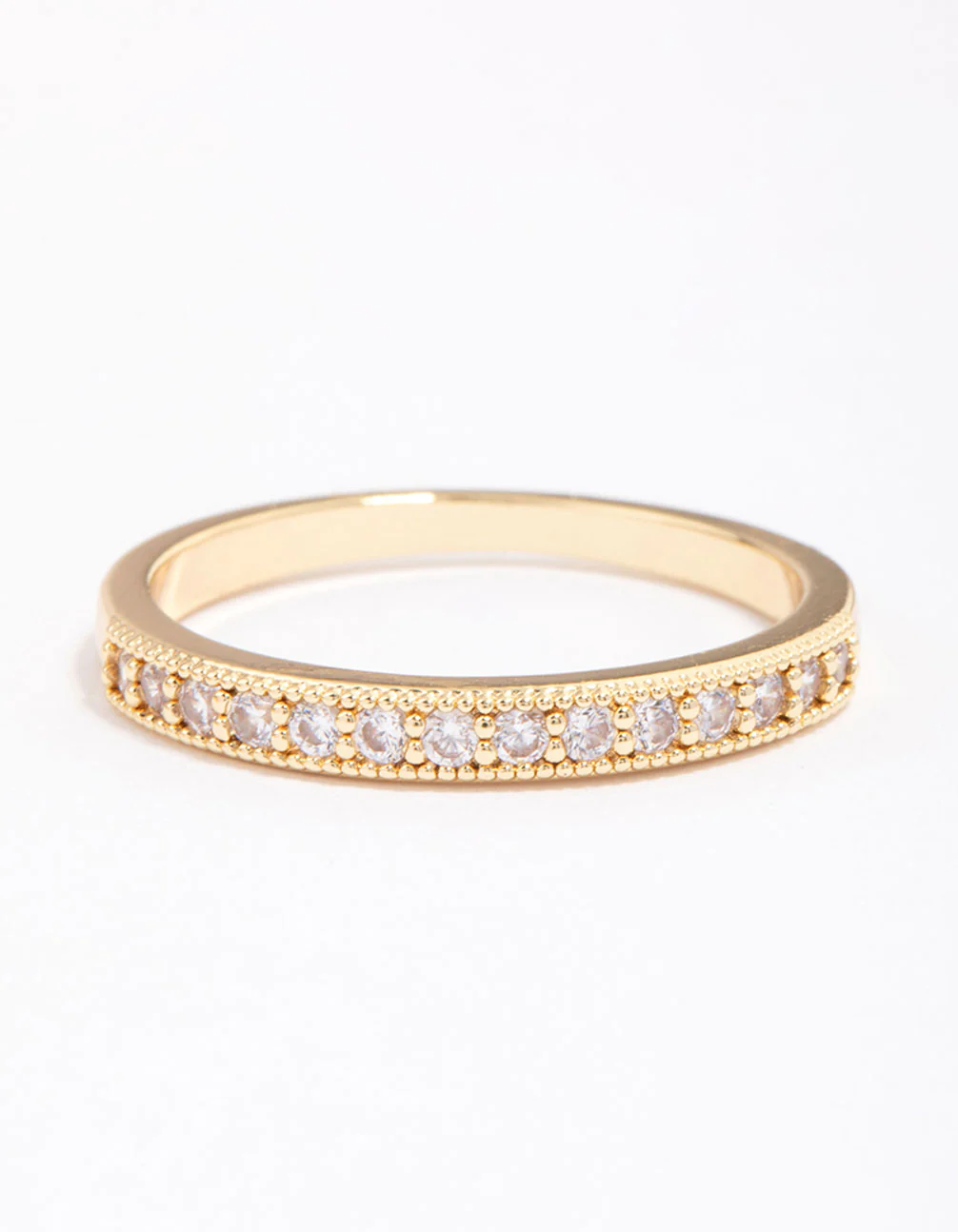 Gold Plated Cubic Zirconia Round Stone Ring Pack - Image 3