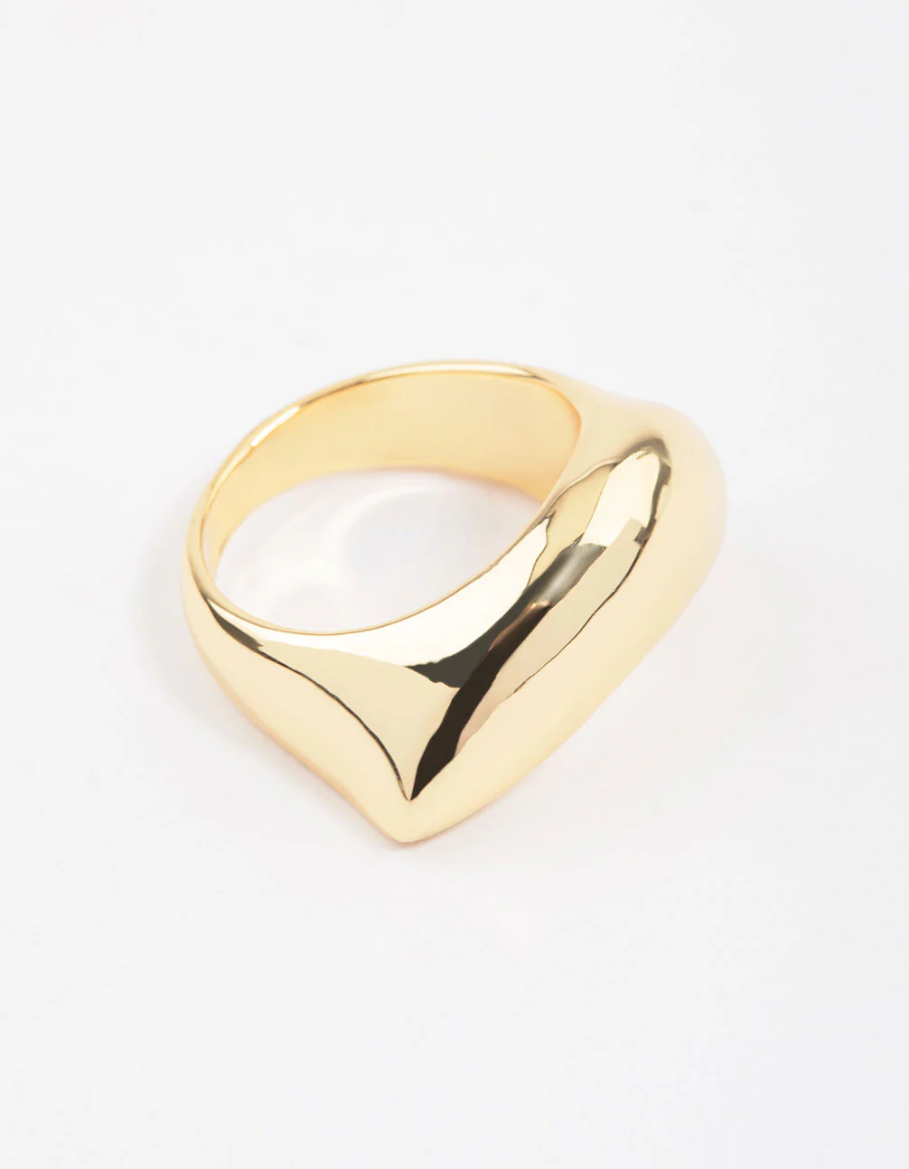 Gold Plated Moon Scoop Ring - Image 3