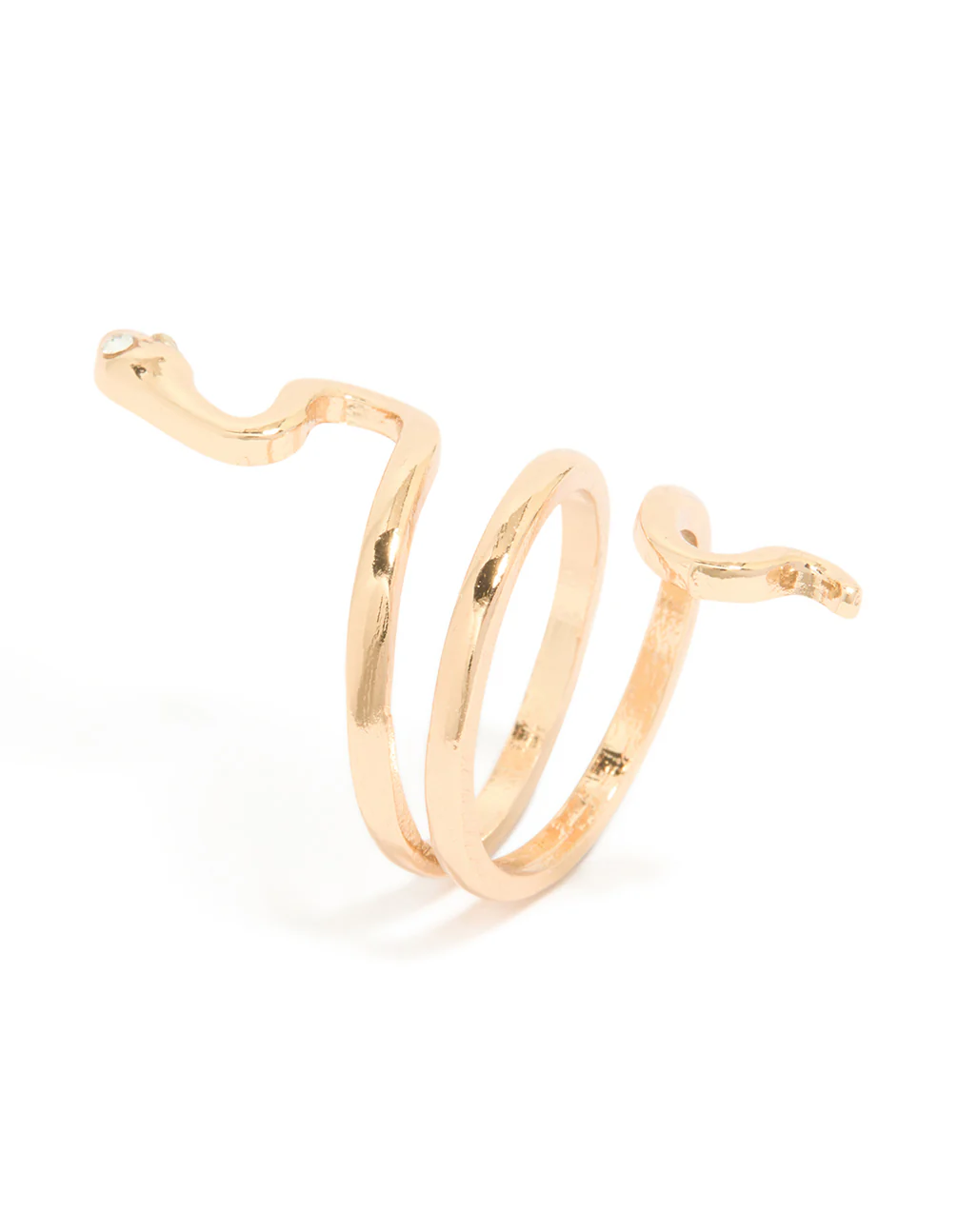 Gold Fine Sleek Snake Ring - Image 9