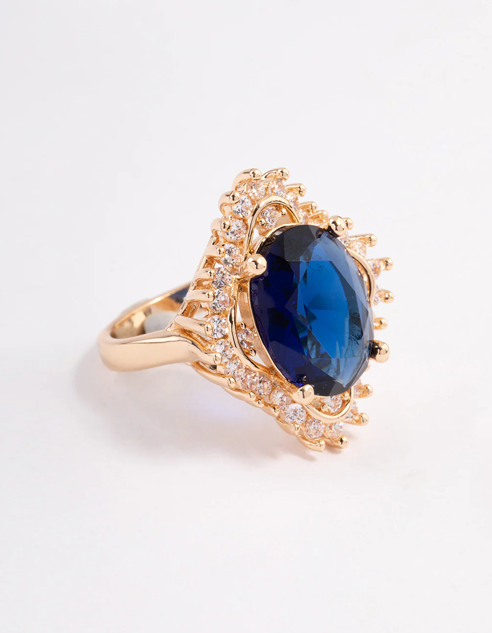 Gold Large Oval Frame Ring - Image 2