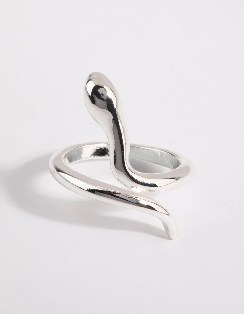 Silver Smooth Snake Ring - Image 2