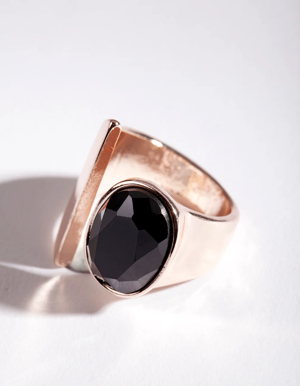 Rose Gold Open Stone Ring - Image 2