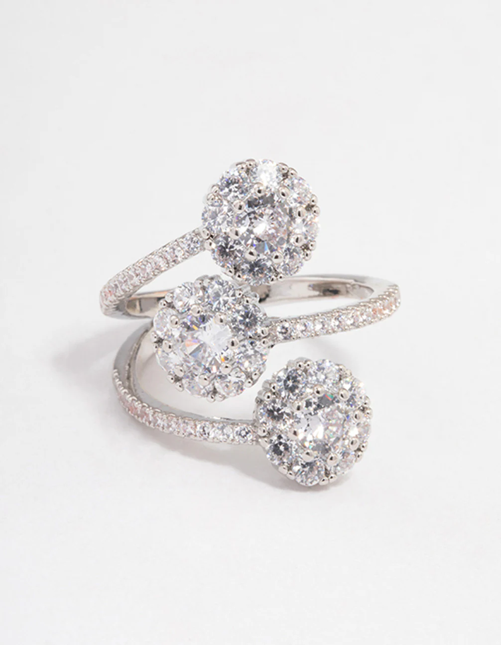 Silver Round Three Tier Ring - Image 3