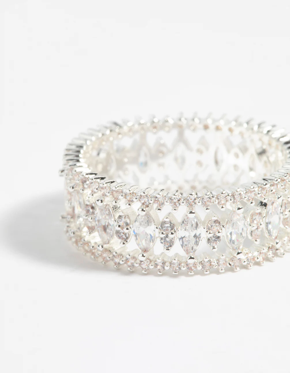 Silver Plated Cubic Zirconia Ring - Image 3