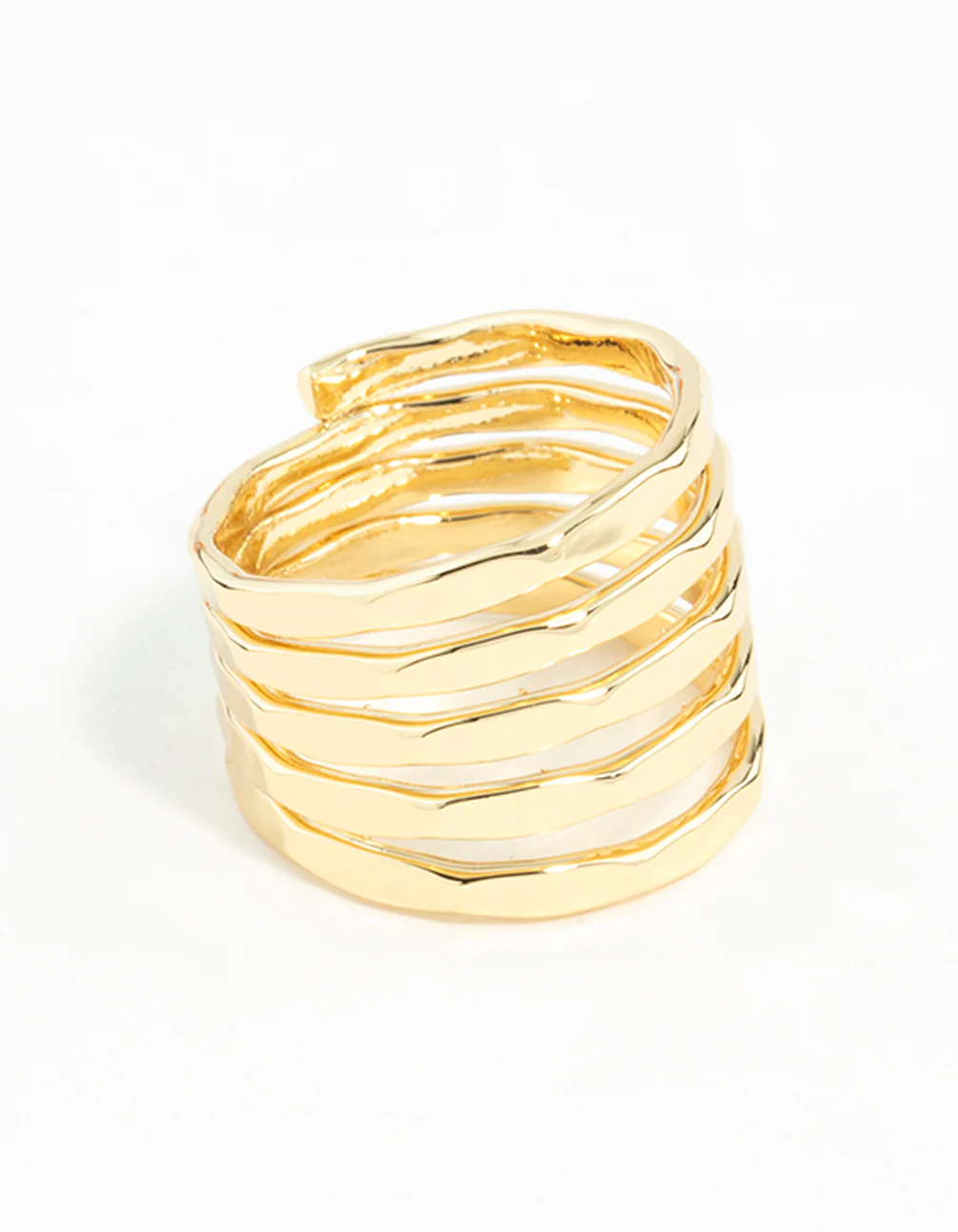 Gold Molten Layered Ring