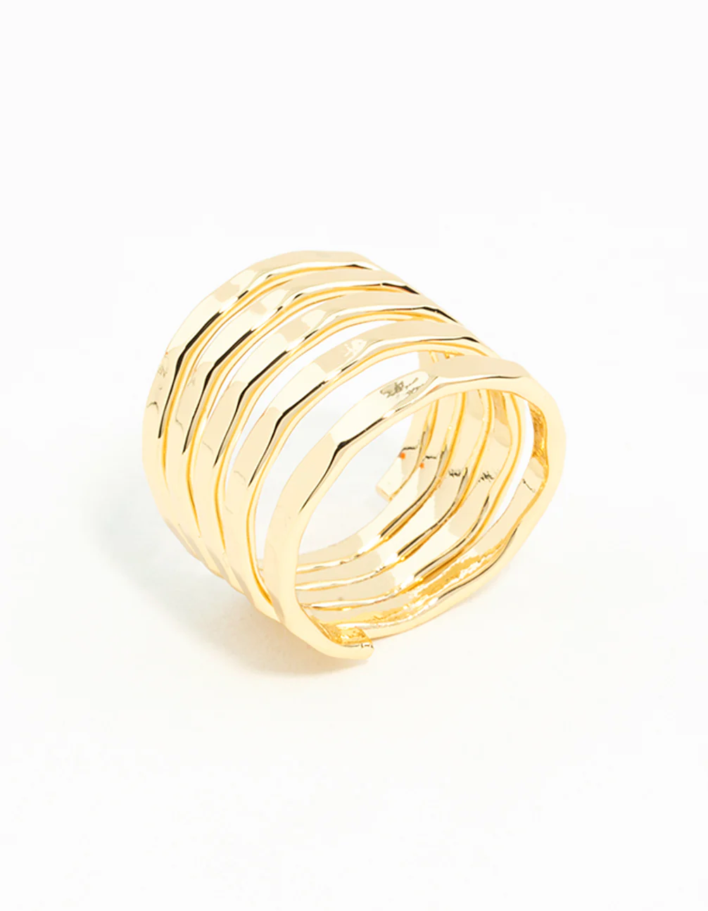 Gold Molten Layered Ring - Image 2