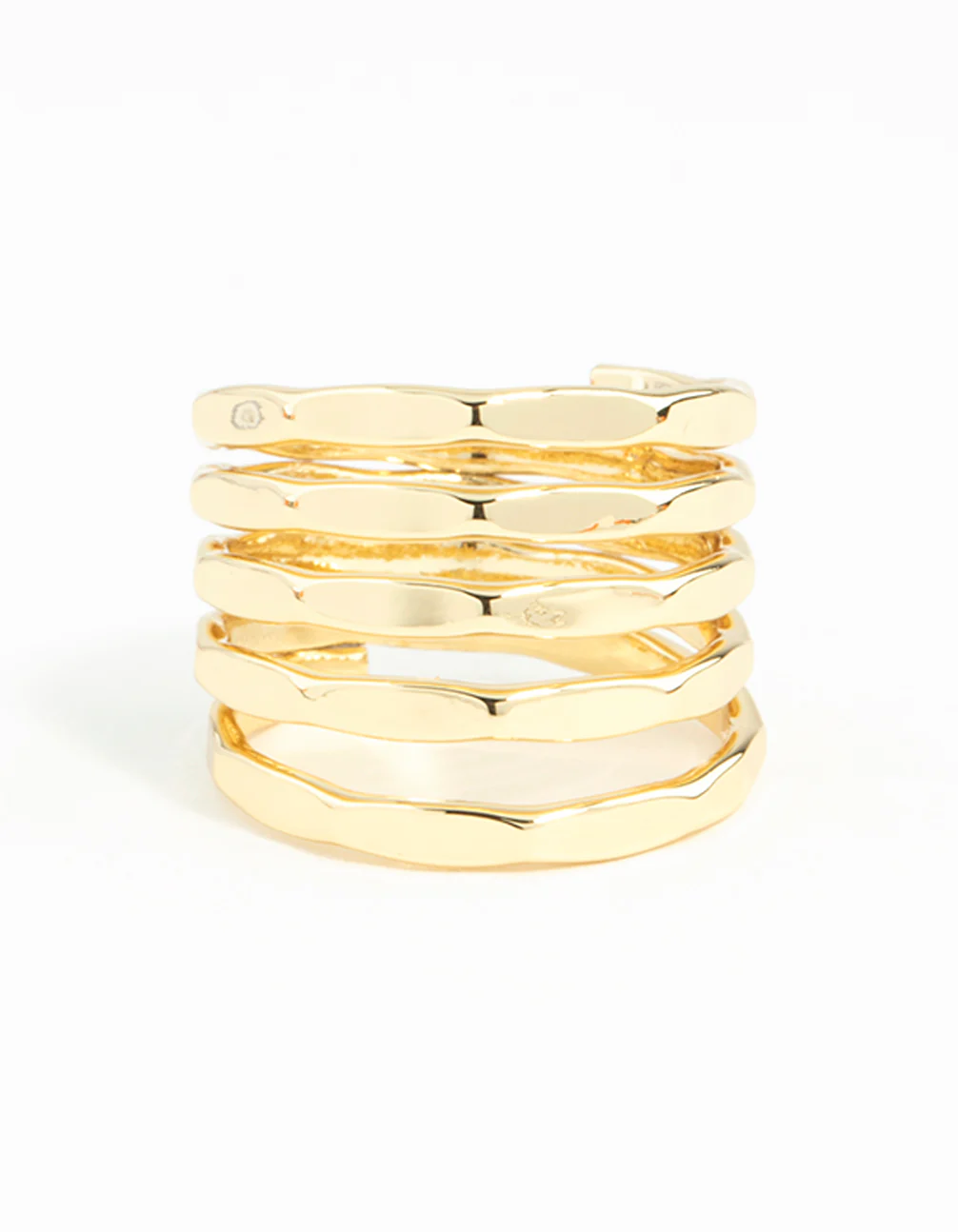 Gold Molten Layered Ring - Image 3
