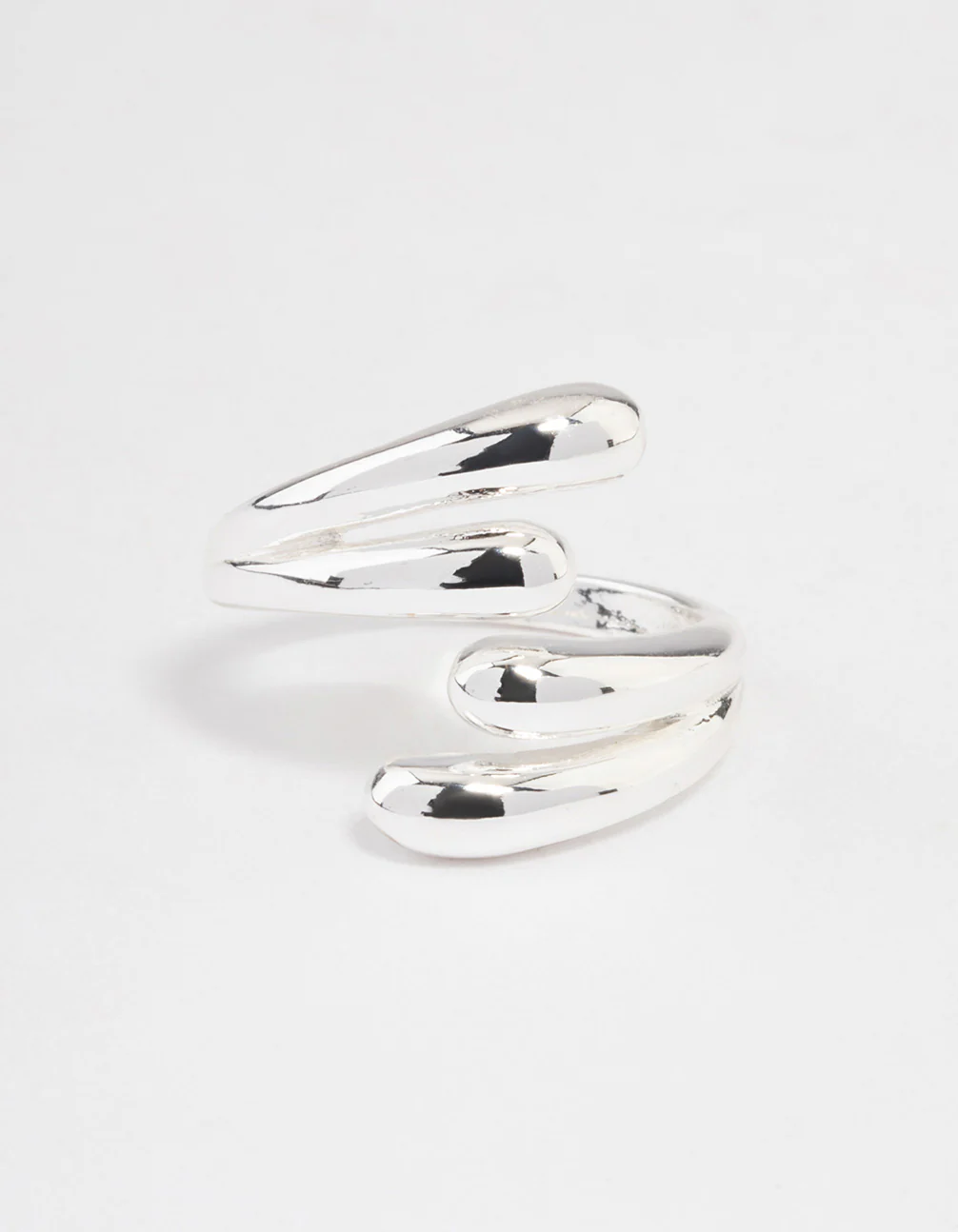 Silver Plated Double Row Wrap Ring - Image 3
