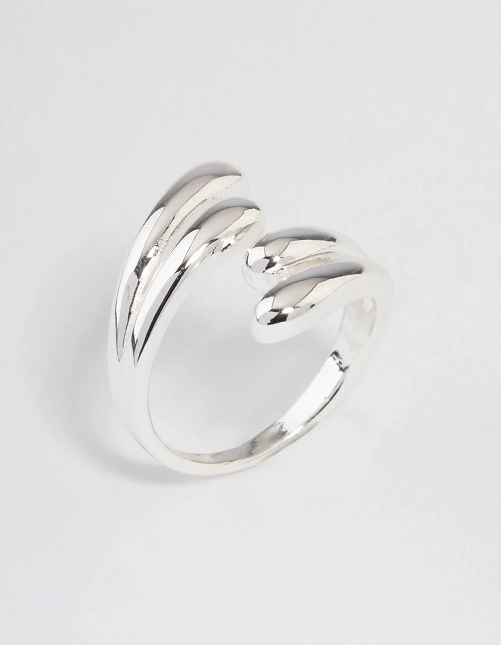 Silver Plated Double Row Wrap Ring - Image 4