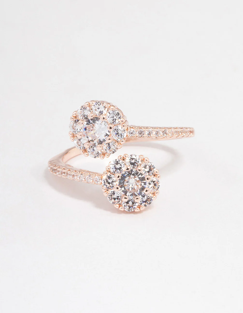 Rose Gold Round Double Wrap Ring - Image 3