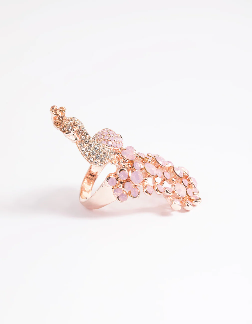 Rose Gold Peacock Statement Ring - Image 3
