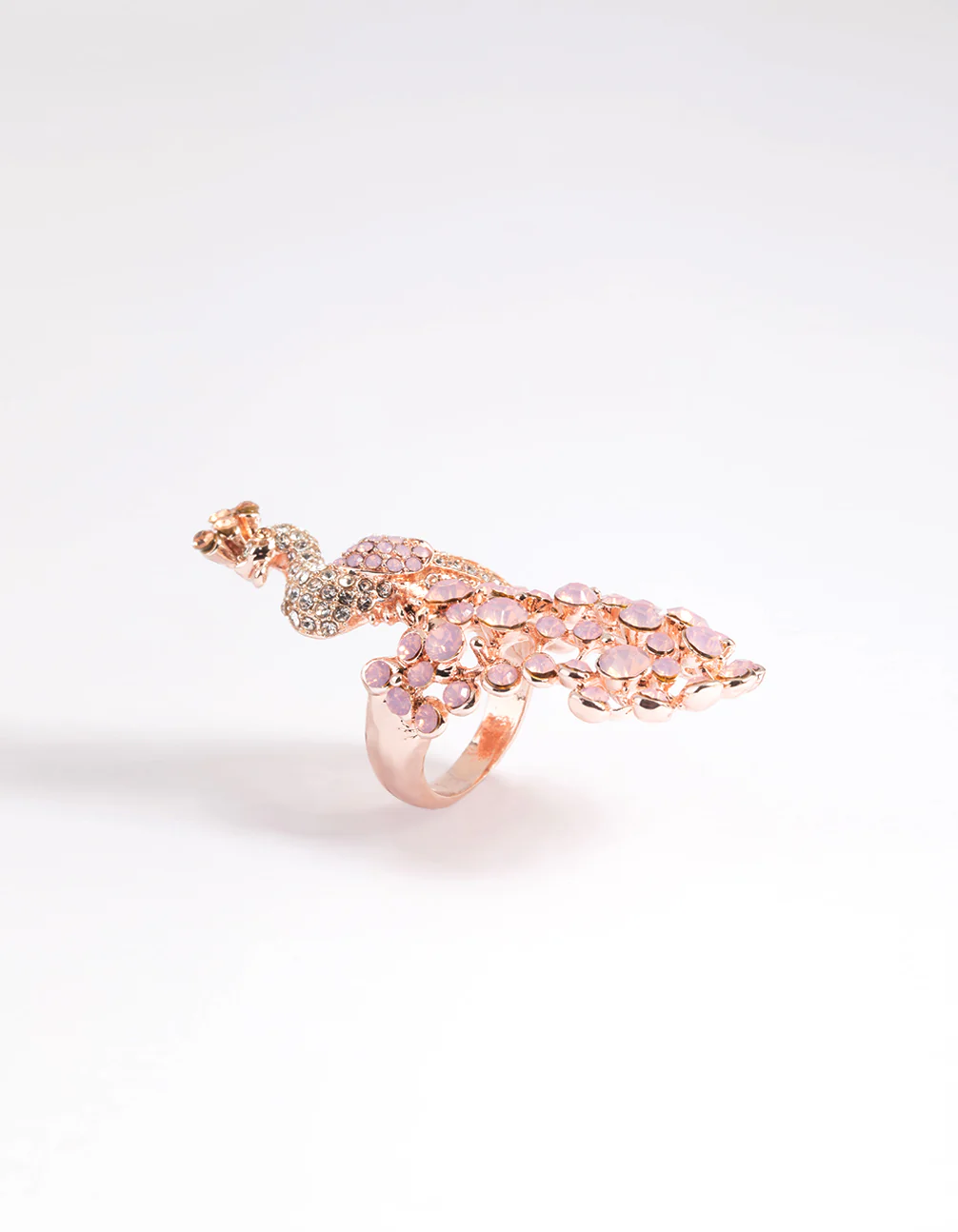Rose Gold Peacock Statement Ring - Image 4