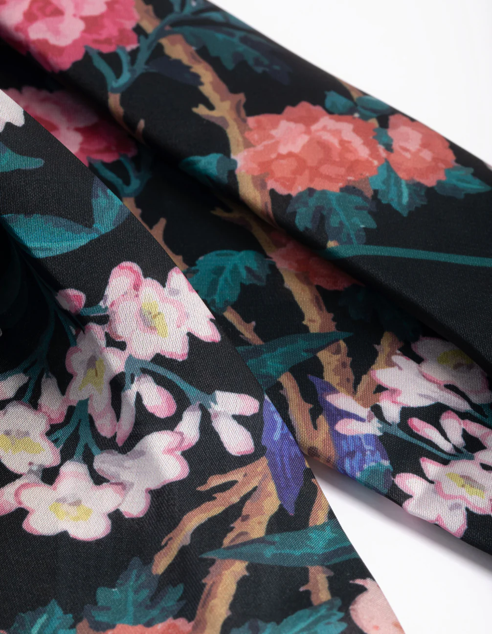 Fabric Circle Floral Print Scarf - Image 4