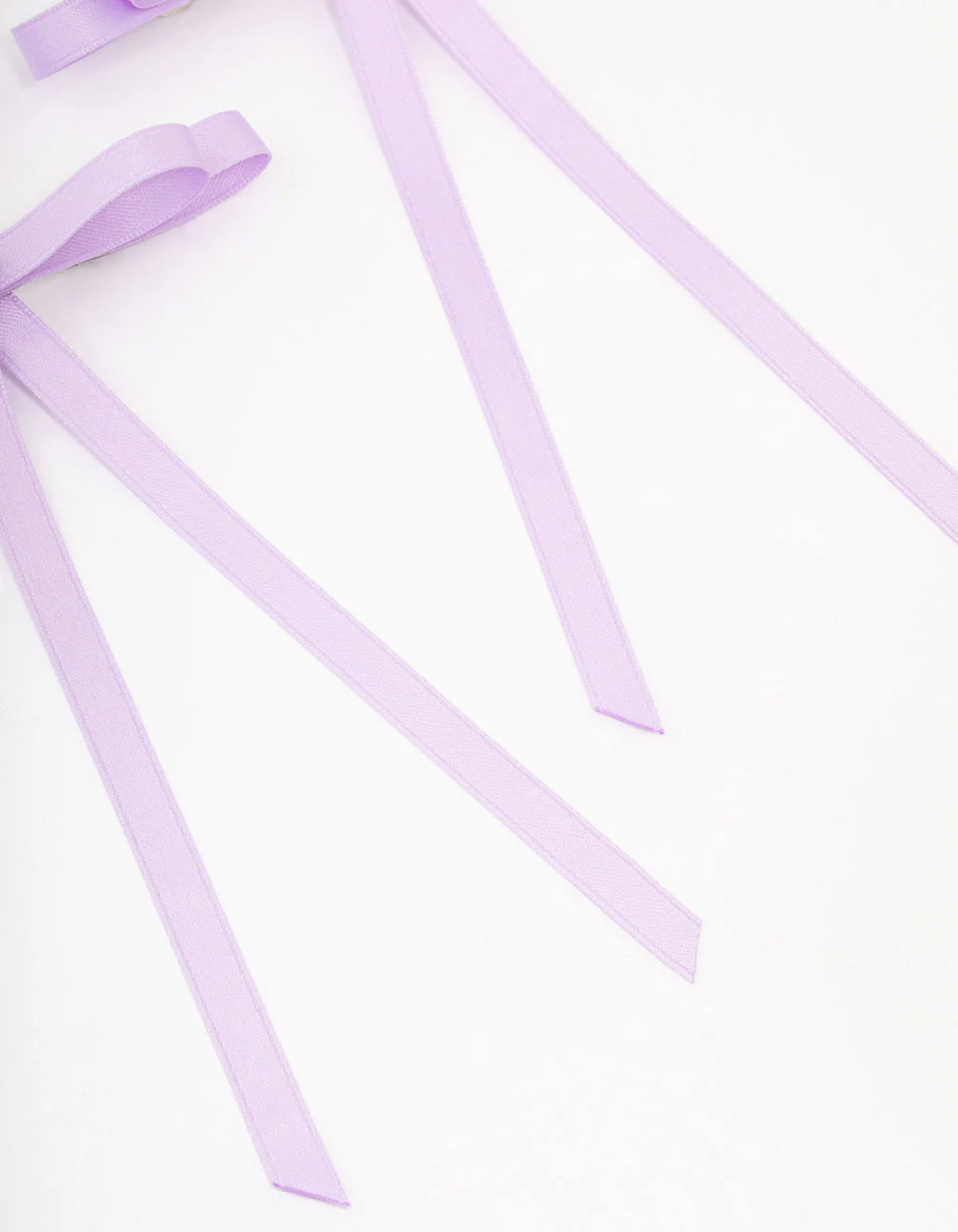 Lilac Fabric Double Loop Knotted Hair Bow Pack - Image 3