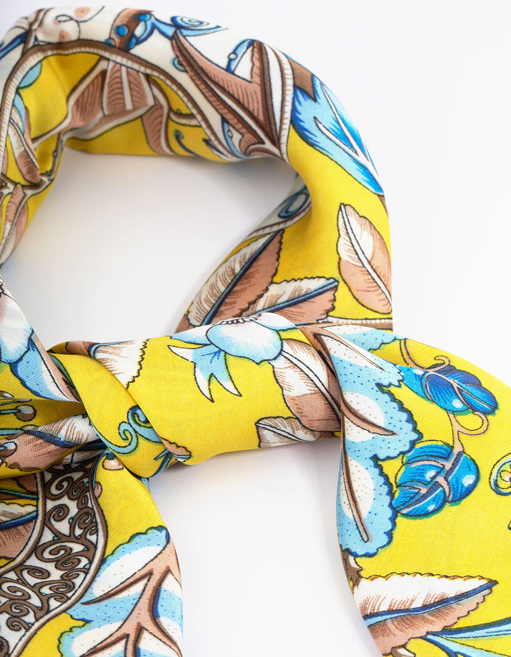 Fabric Geometric Floral Print Scarf - Image 2