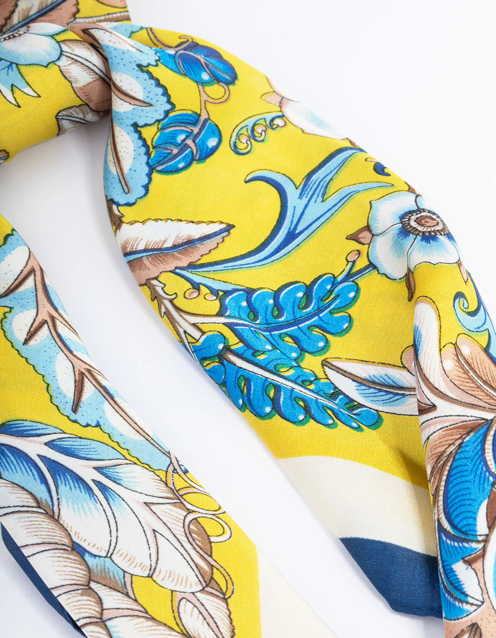 Fabric Geometric Floral Print Scarf - Image 3