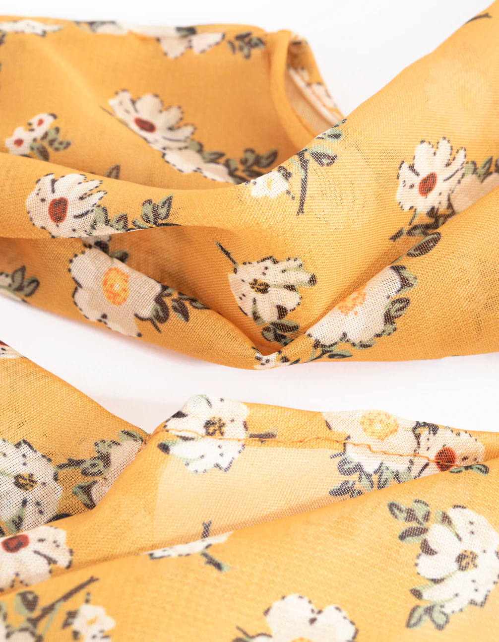 Mustard Print Scarf Scrunchie - Image 2