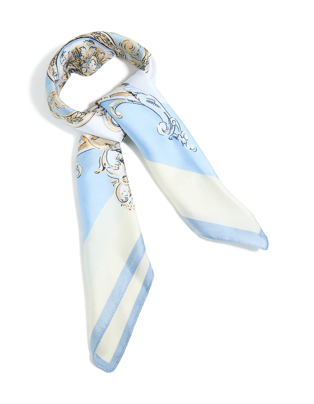 Blue Fabric Regal Printed Scarf - Image 2