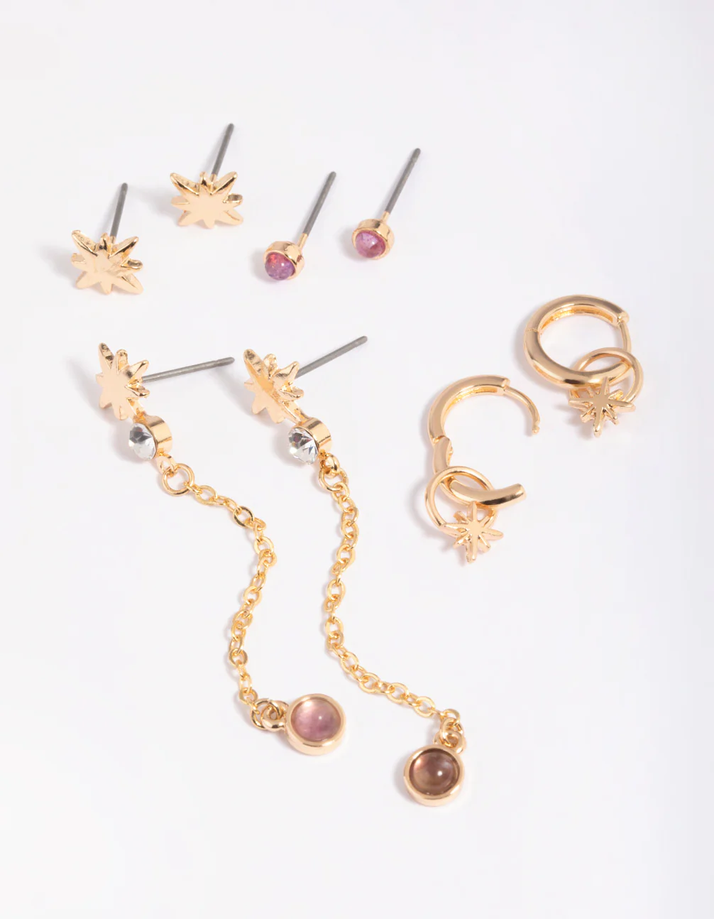 Amethyst Star Earring Stack Pack - Image 3