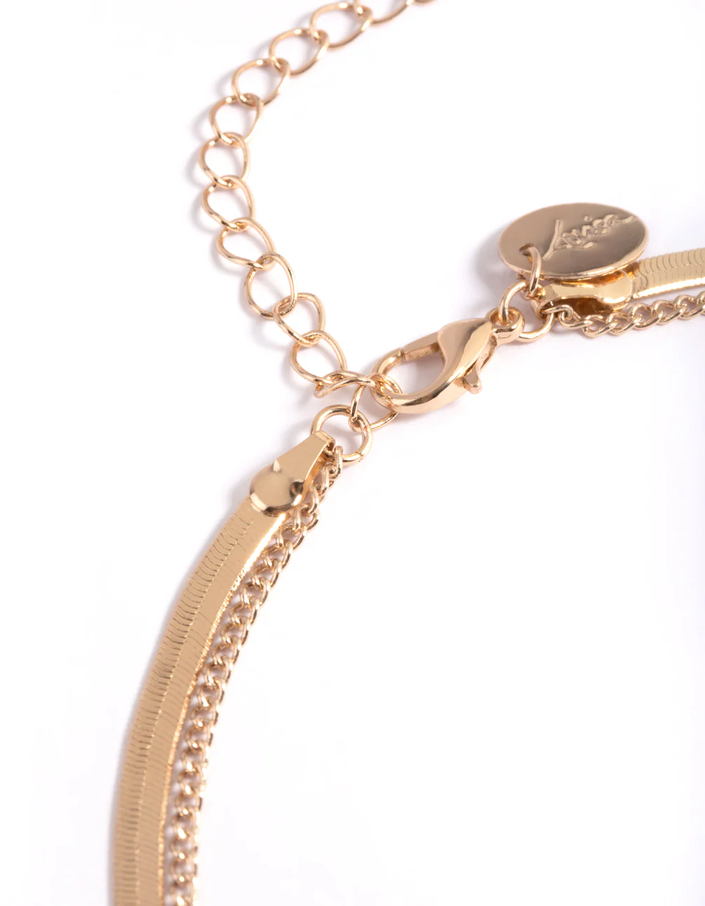 Gold Green Aventurine Heart Layered Necklace - Image 4