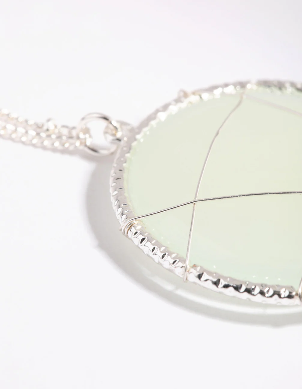 Silver Light Jade Long Necklace - Image 3