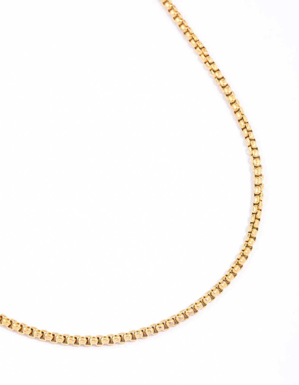 Gold Plated Surgical Steel Box Chain Necklace