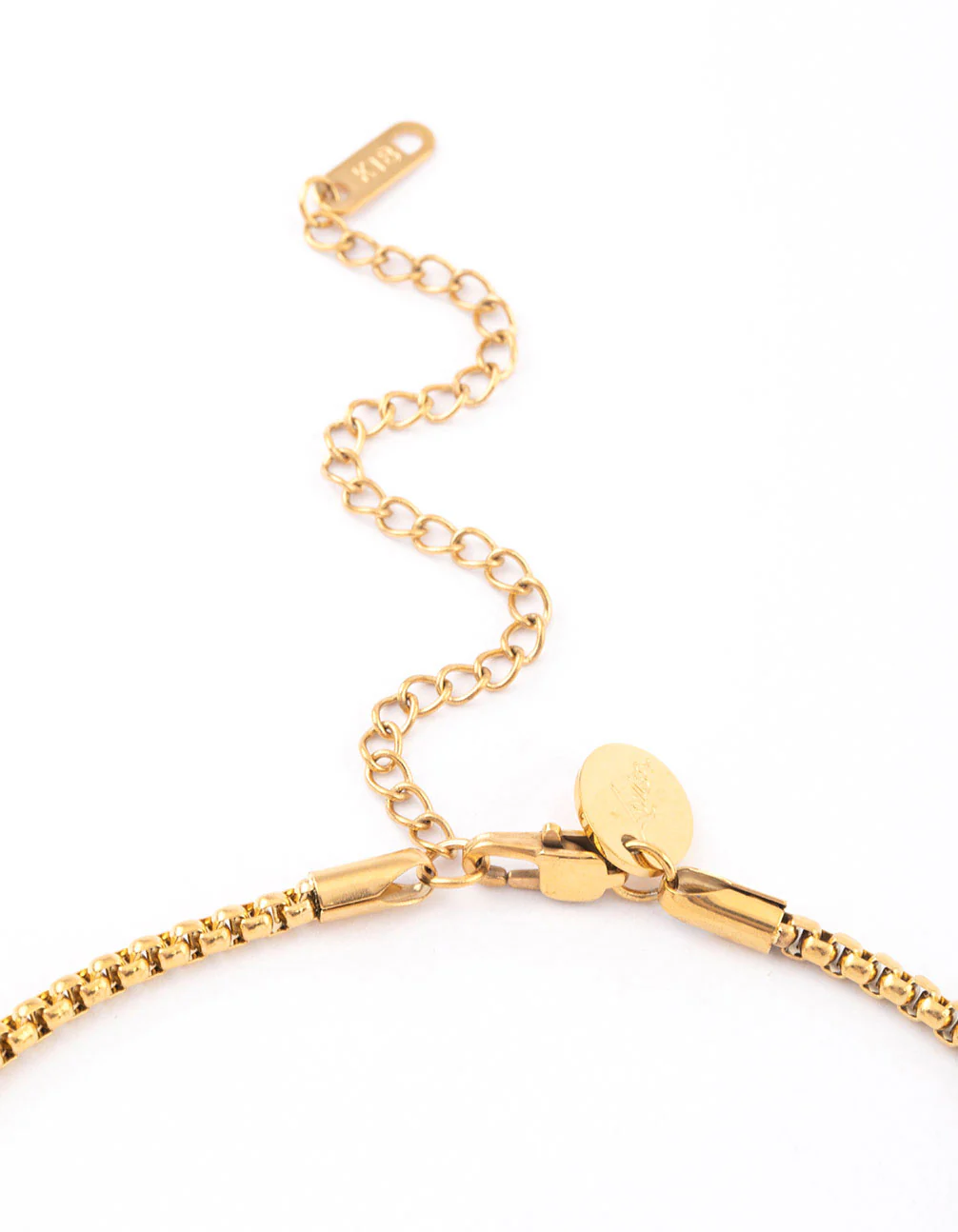 Gold Plated Surgical Steel Box Chain Necklace - Image 3