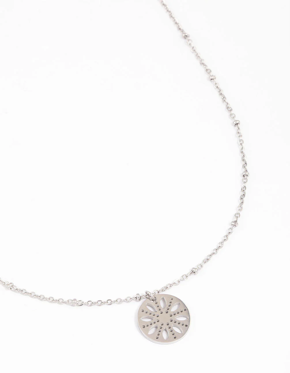 Surgical Steel Circular Pendant Necklace
