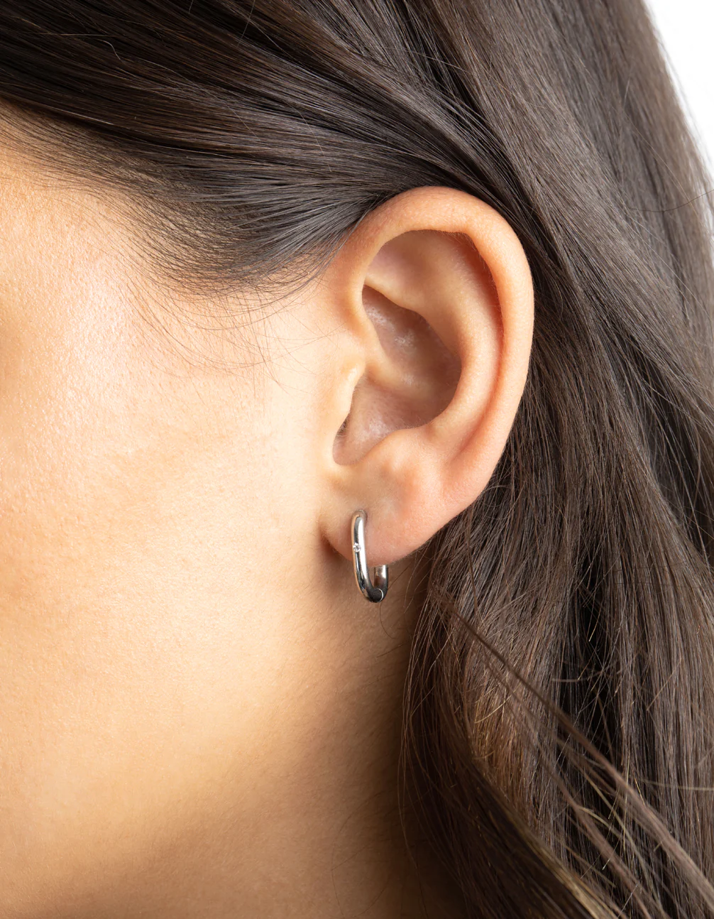 Surgical Steel Rectangular Hoop Earrings - Image 2