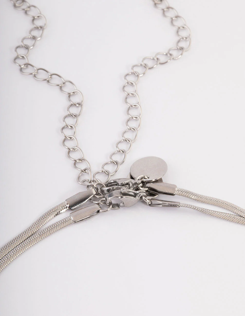 Waterproof Stainless Steel Snake Chain Fine Layered Necklace - Image 3