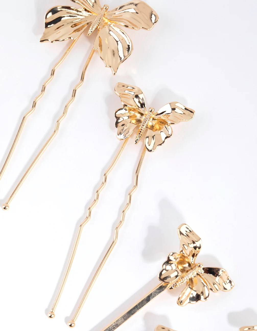 Gold Butterfly Slide & Bun Pins - Image 3