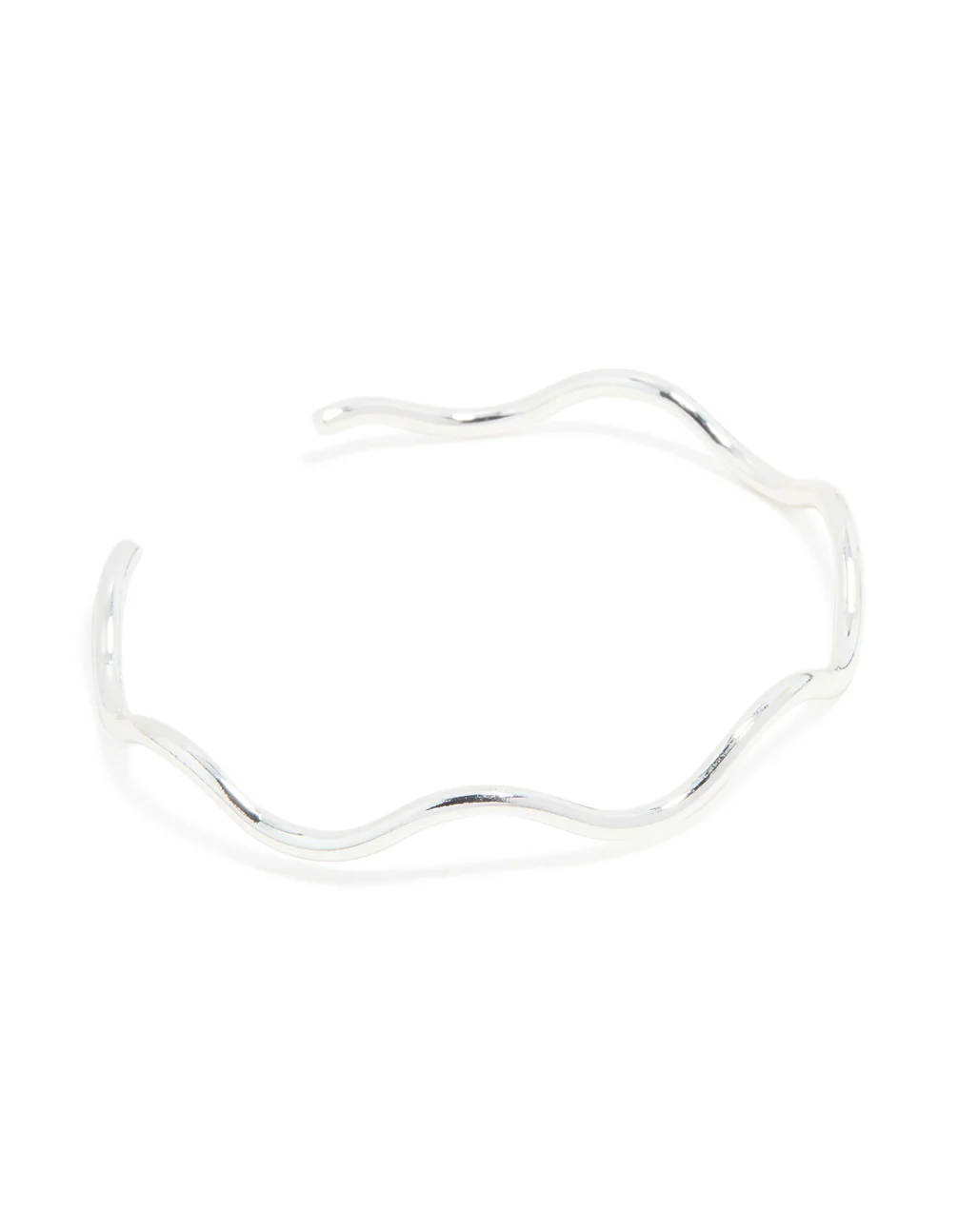 Silver Classic Wave Arm Cuff