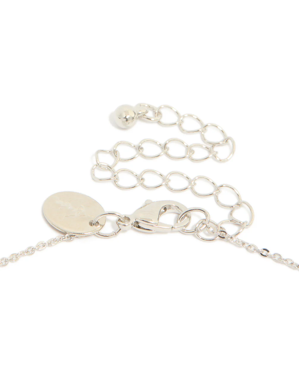 Silver Cubic Zirconia Mini Floral Y Necklace - Image 5
