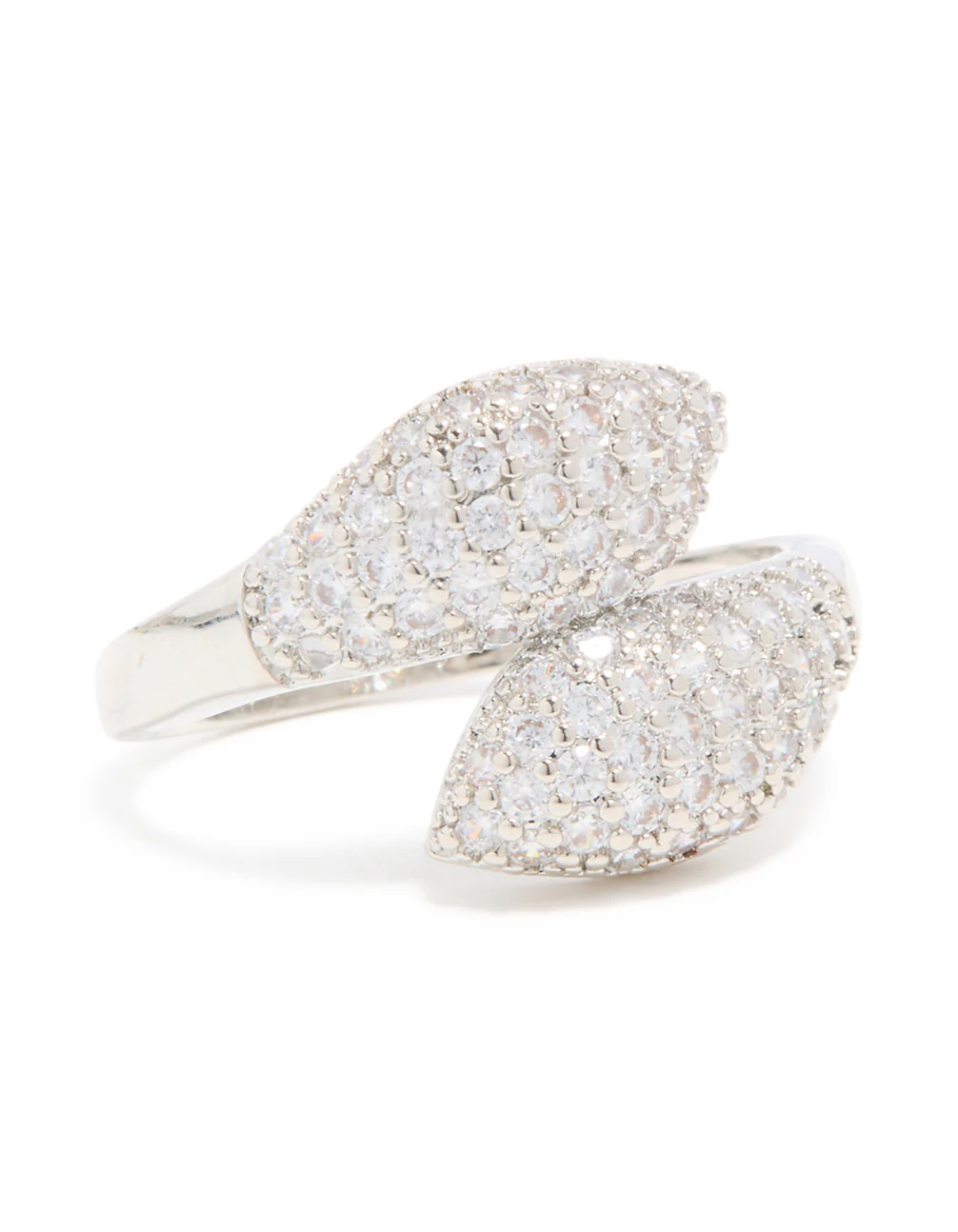 Silver Cubic Zirconia Snake Head Ring