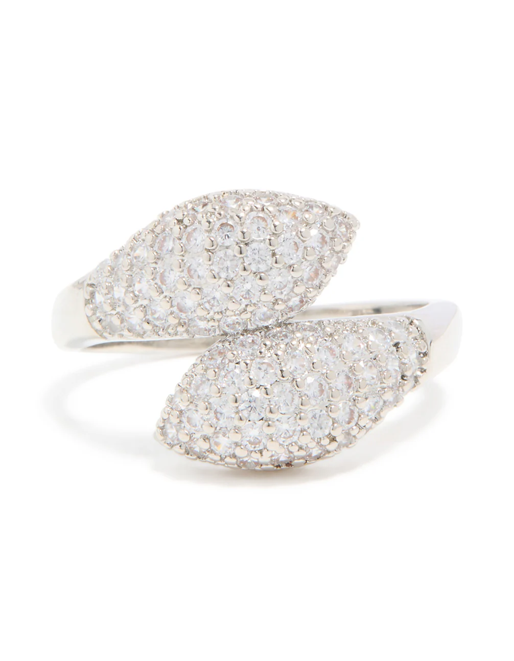 Silver Cubic Zirconia Snake Head Ring - Image 3