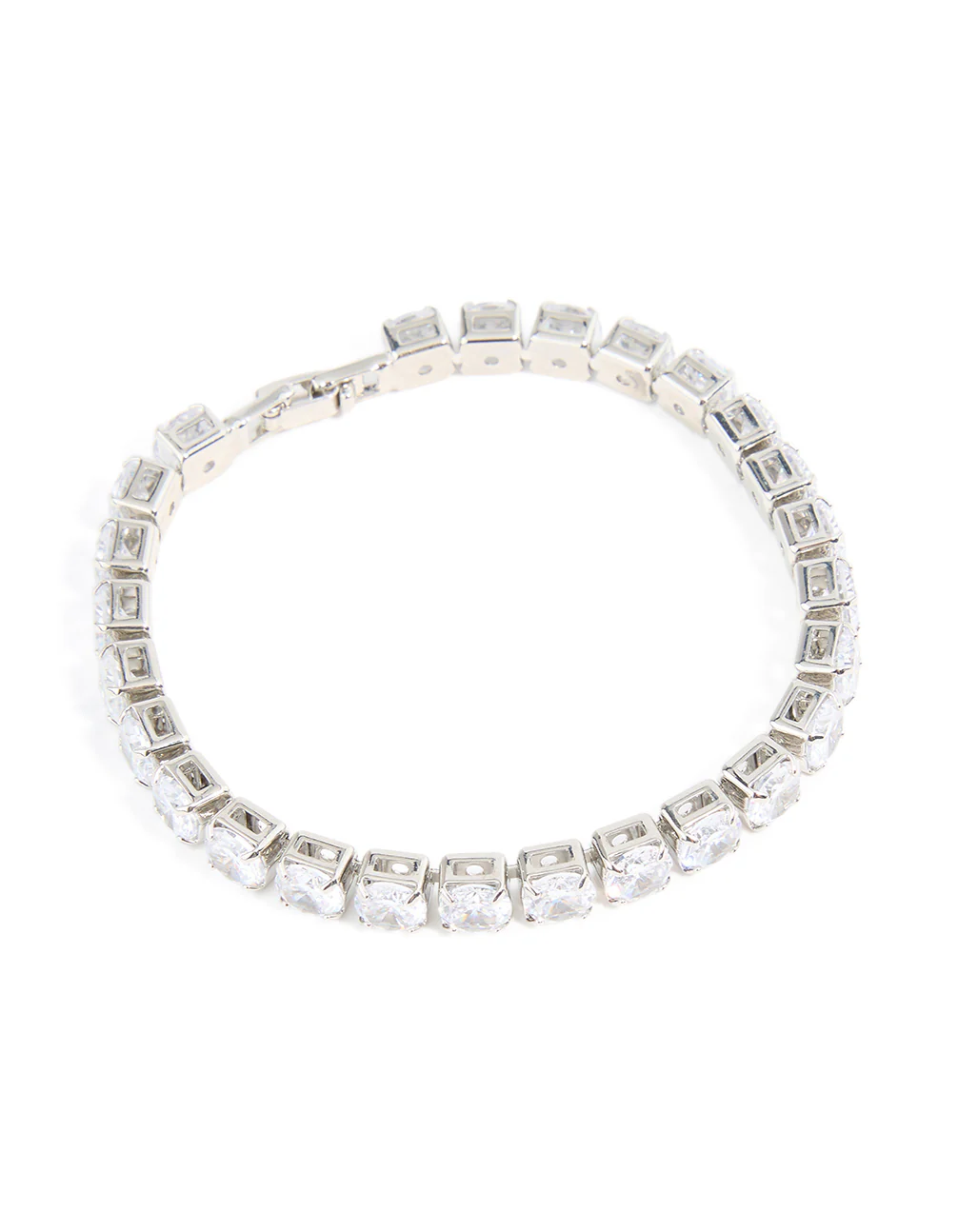 Silver Cubic Zirconia Tennis Bracelet