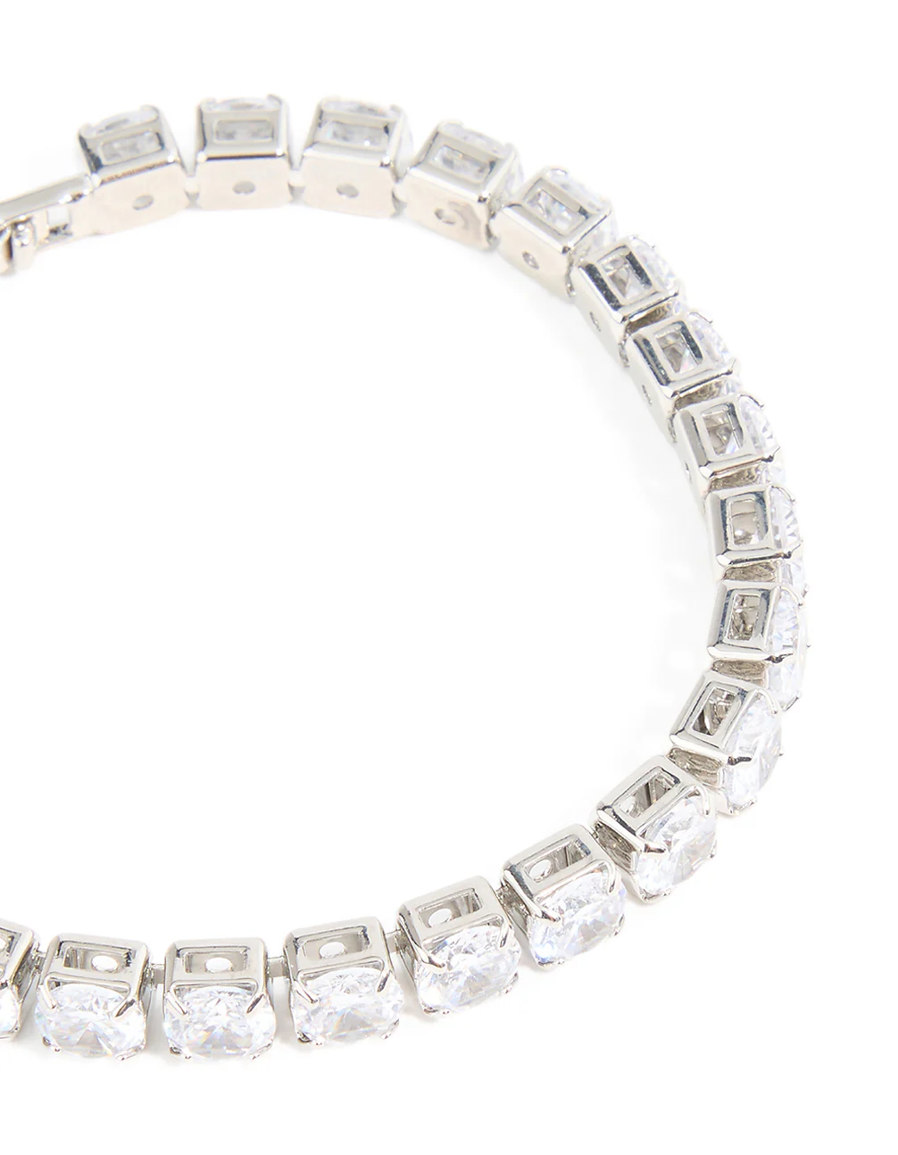 Silver Cubic Zirconia Tennis Bracelet - Image 4